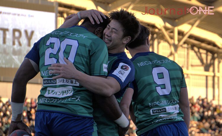 リーグワン 開幕戦初勝利を飾ったグリーンロケッツ東葛 Journal-ONE撮影