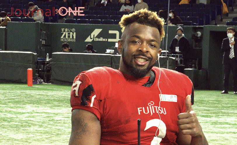 ライスボウルでMVPも獲得した富士通フロンティアーズのトラショーン・ニクソン選手(Trashaun Nixon)-Journal-ONE撮影
