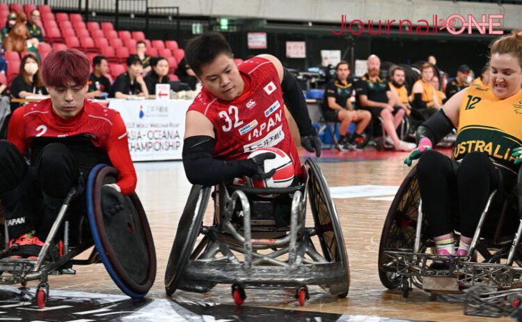 車いすラグビー アジアオセアニアカップ2023 日本vsオーストラリア戦で活躍する日本代表 橋本勝也選手、長谷川勇基選手-Journal-ONE撮影