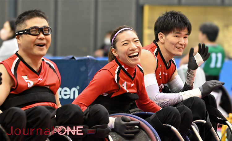 車いすラグビー日本選手権 | 密着取材に協力頂いた埼玉のAXEはが誇るパラリンピアン・岸光太郎選手、倉橋香衣選手、羽賀理之選手の笑顔-Journal-ONE撮影