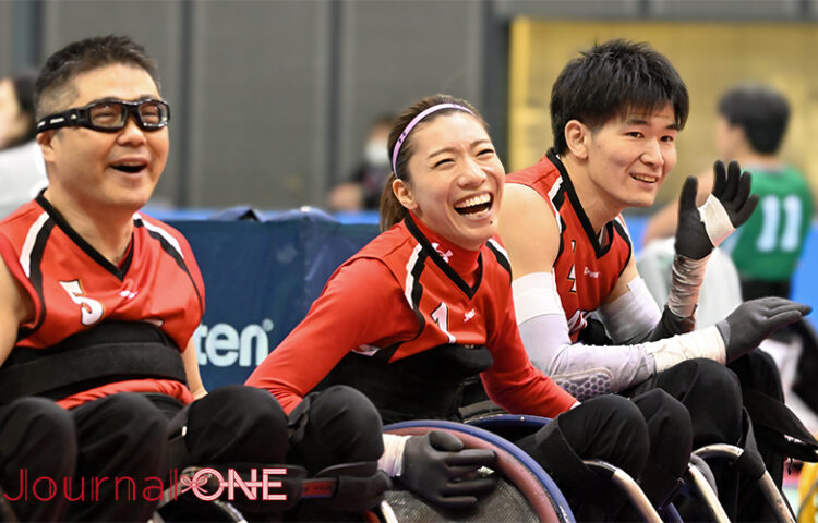 車いすラグビー日本選手権 | 密着取材に協力頂いた埼玉のAXEはが誇るパラリンピアン・岸光太郎選手、倉橋香衣選手、羽賀理之選手の笑顔-Journal-ONE撮影