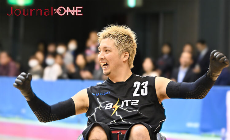 車いすラグビー日本選手権 | 第25回の決勝戦を制した瞬間、喜びを爆発させた日本代表の小川仁士選手（BLITZ）-Journal-ONE撮影