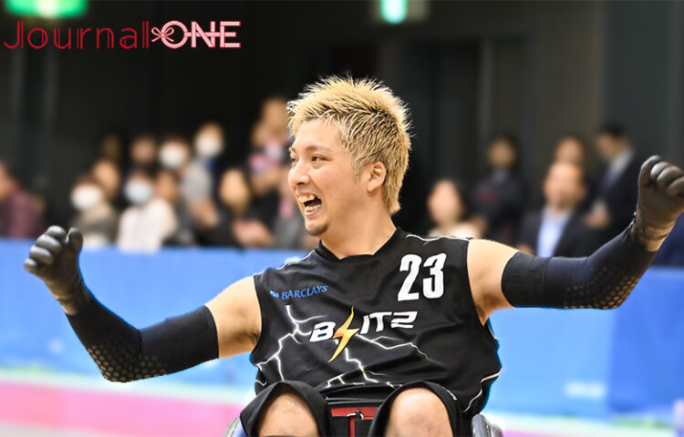 車いすラグビー日本選手権 | 第25回の決勝戦を制した瞬間、喜びを爆発させた日本代表の小川仁士選手（BLITZ）-Journal-ONE撮影