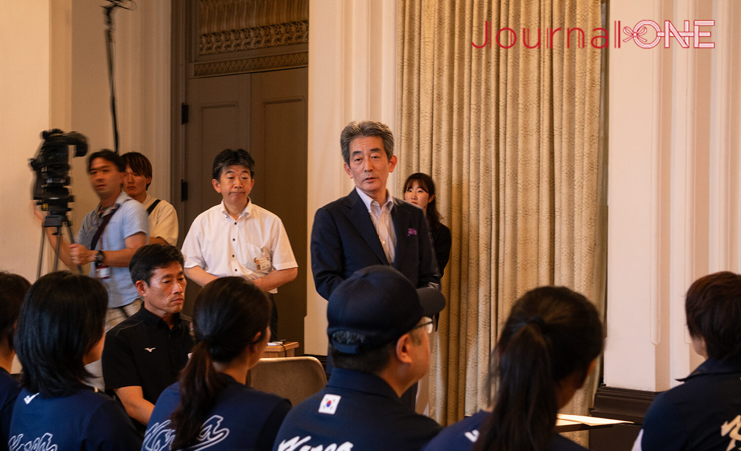 JournalーONE |女子ソフト韓国代表の愛媛県訪問受け入れに尽力した伊予銀行の長田浩専務取締役