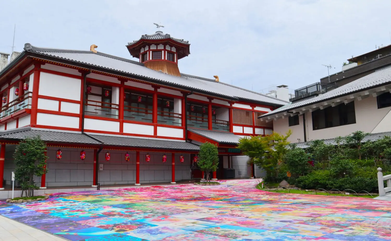 道後温泉 タペストリー 約70cm 愛媛「道後温泉別館 飛鳥乃湯泉」和の