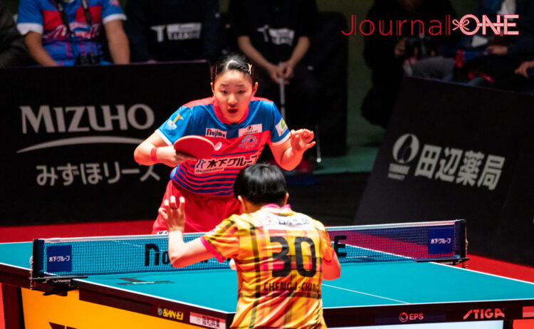 シングルス2に登場した張本美和(KA神奈川)-JournalーONE撮影