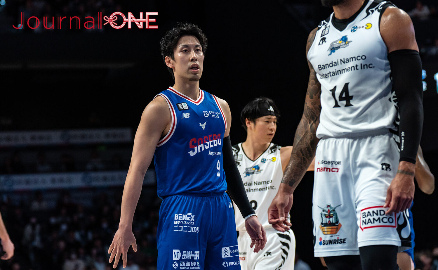 Bリーグの長崎ヴェルカは森川選手の活躍で再逆転に成功する-JournalｰONE撮影