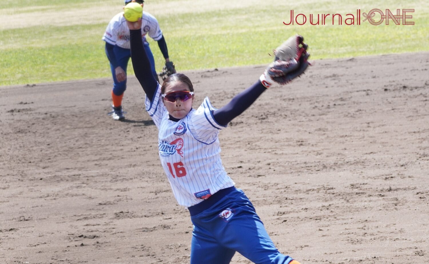 開幕戦先発した新人・奥野心（日立）は初登板を完封勝利で飾った‐Journal-ONE撮影