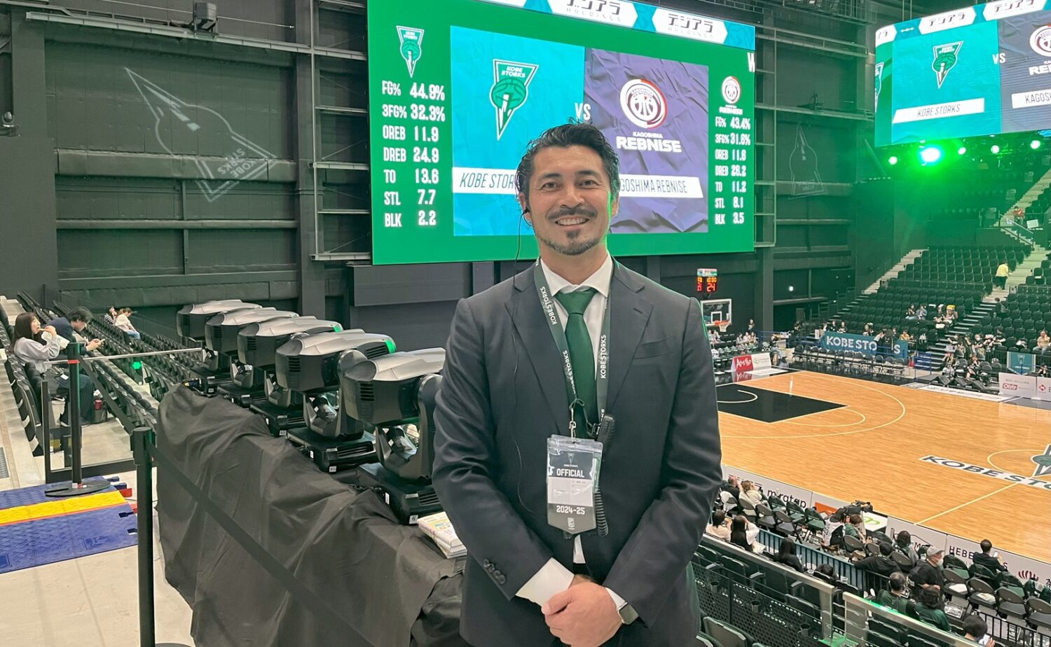 神戸ストークスの西村大介副社長-大島和人撮影
