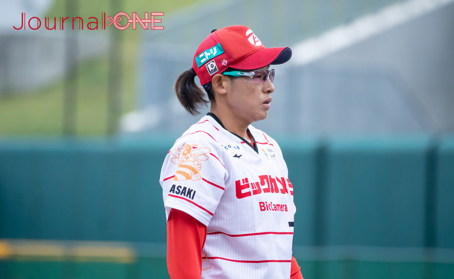 上野 由岐子投手。JDリーグ　レギュラーシーズン第4節、2025年5月10日開催。　デンソー対ビックカメラ　＠等々力球場