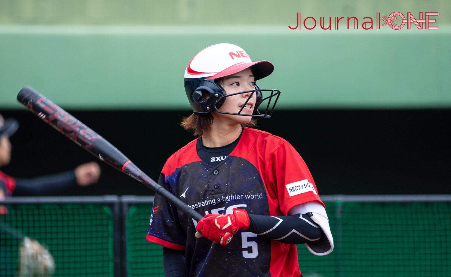 バッターボックスで構える竹内 みのり内野手。JDリーグ レギュラーシーズン第5節、2025年5月19日開催。 NEC対日立サンディーバ @宇都宮清原球場