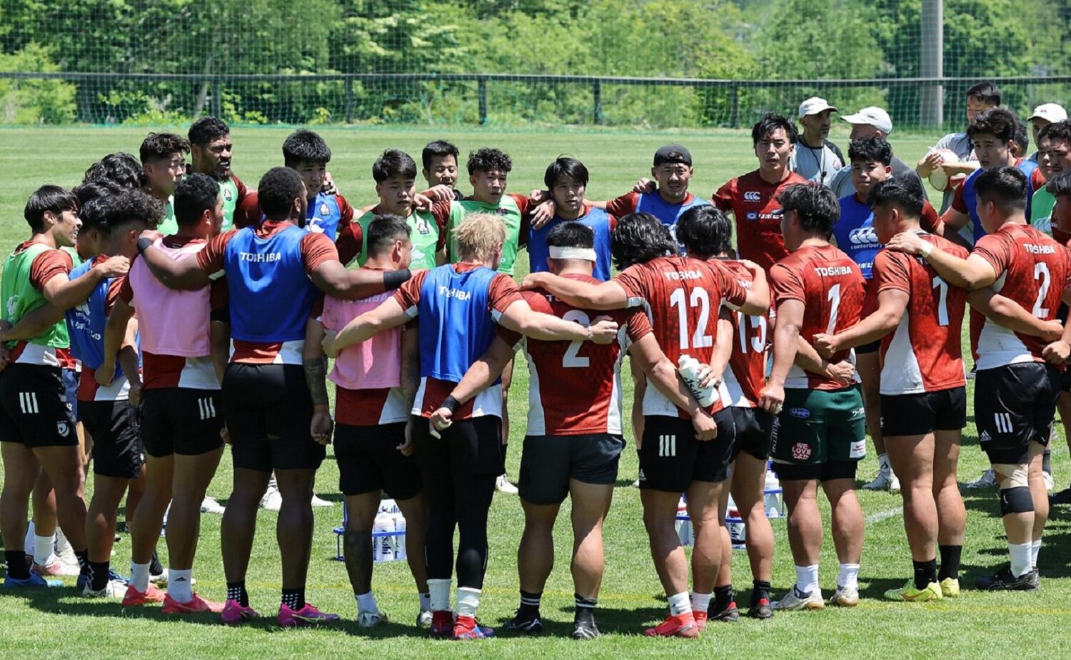 代表候補選手が集まった15人制男子トレーニングスコッド菅平合宿-斉藤健仁撮影