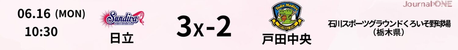 14 25.06.16 日立vs戸田中央 JD.LEAGUE Game Result