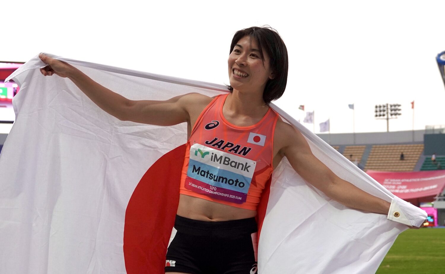 女子400mでは松本も今季絶好調。アジア選手権では今大会日本女子唯一の金メダリストとなった‐児玉育美撮影