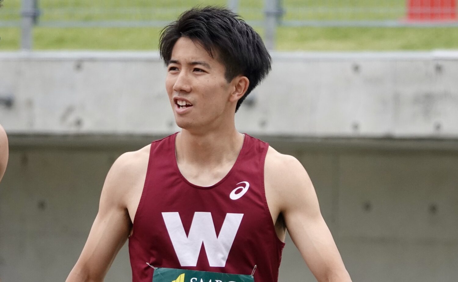 学生スプリンターで躍進を見せている井上。100mではワールドランキングでもサニブラウン、栁田に次ぐ3番手でターゲットナンバー内に位置する‐児玉育美撮影