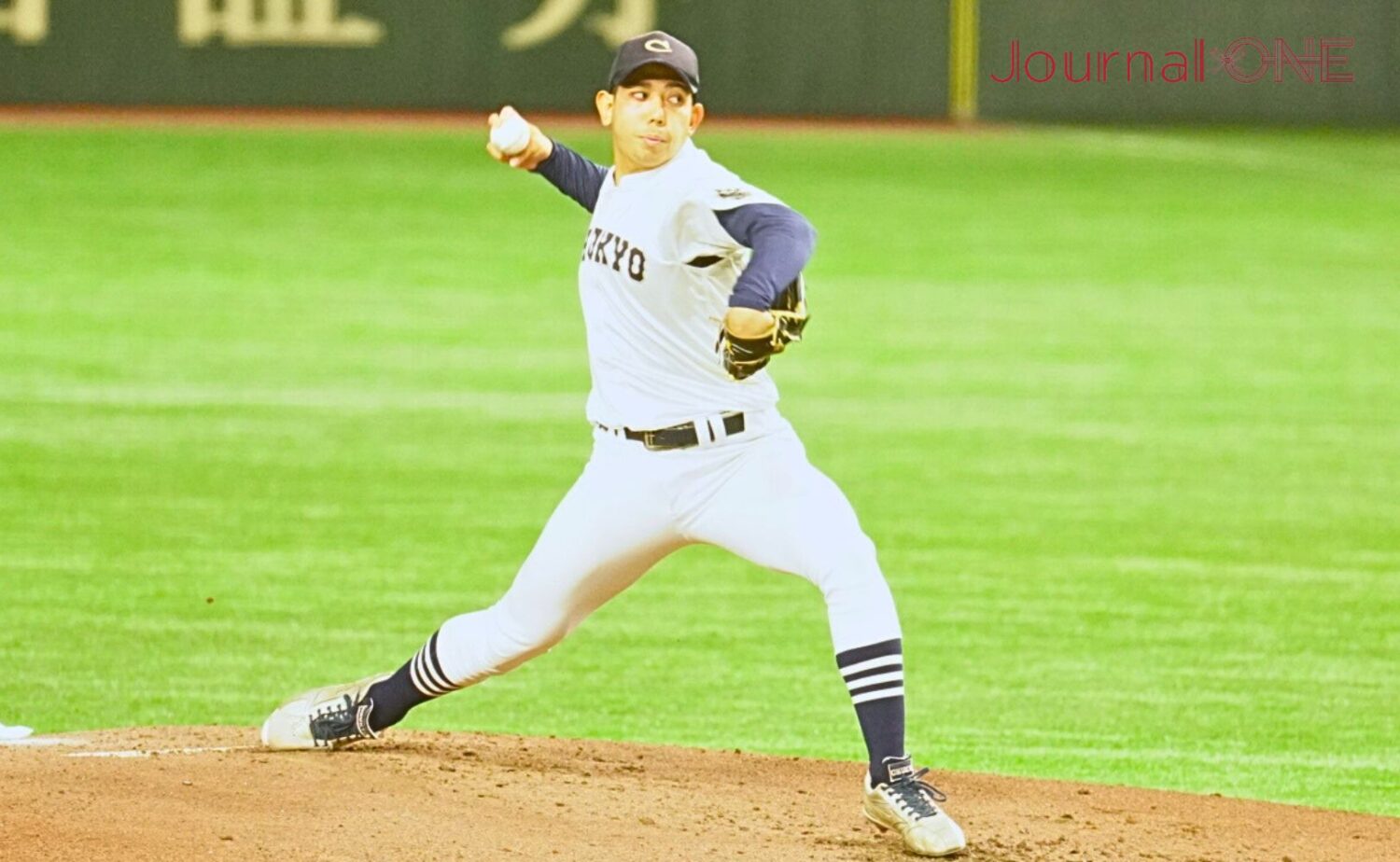 ダイナミックなフォームの中京大・大矢琉晟(4年=中京大中京高)∸Journal-ONE撮影