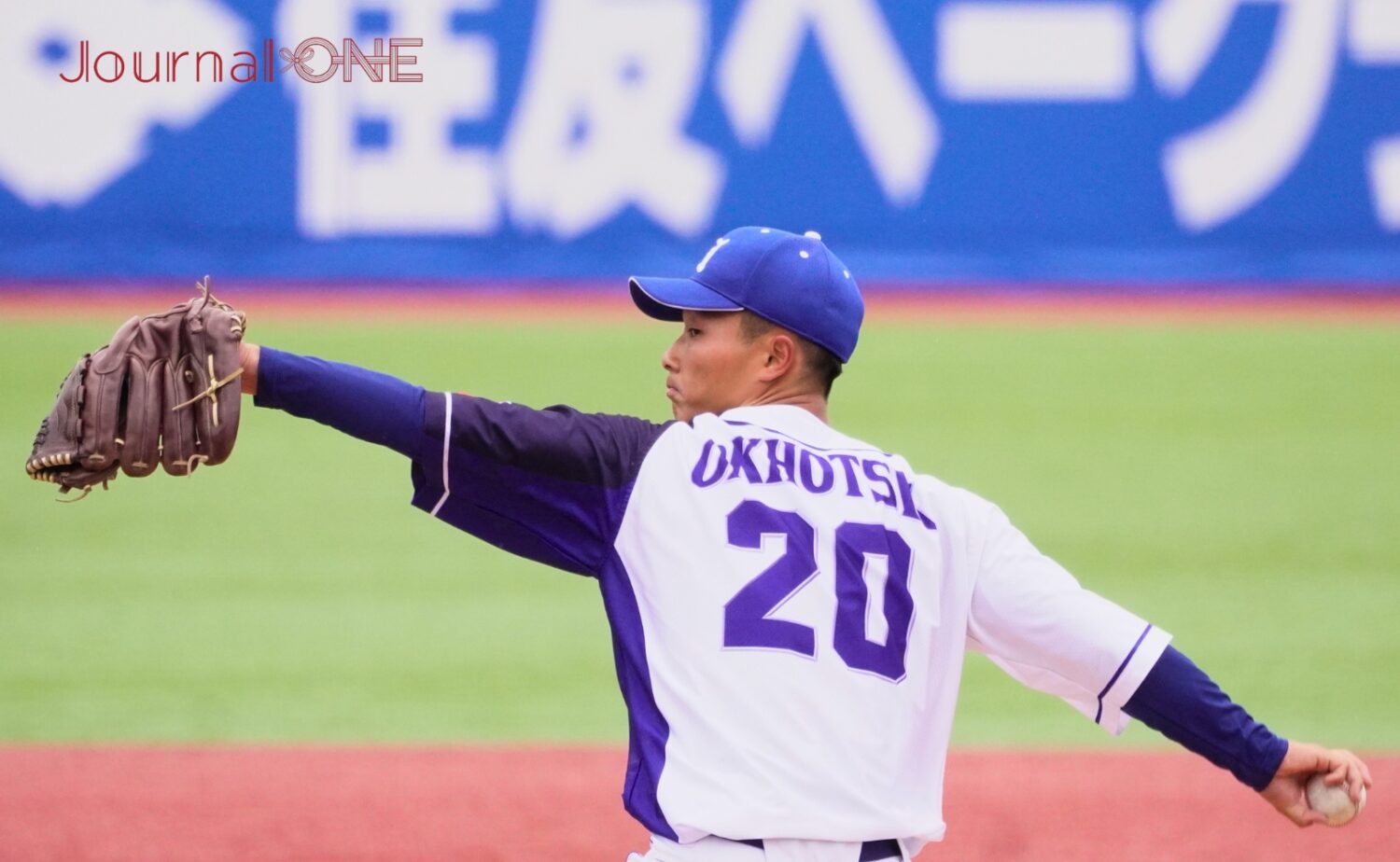 憧れのオホーツク戦士として堂々とした投球を見せた佐々木聖和-Journal-ONE撮影