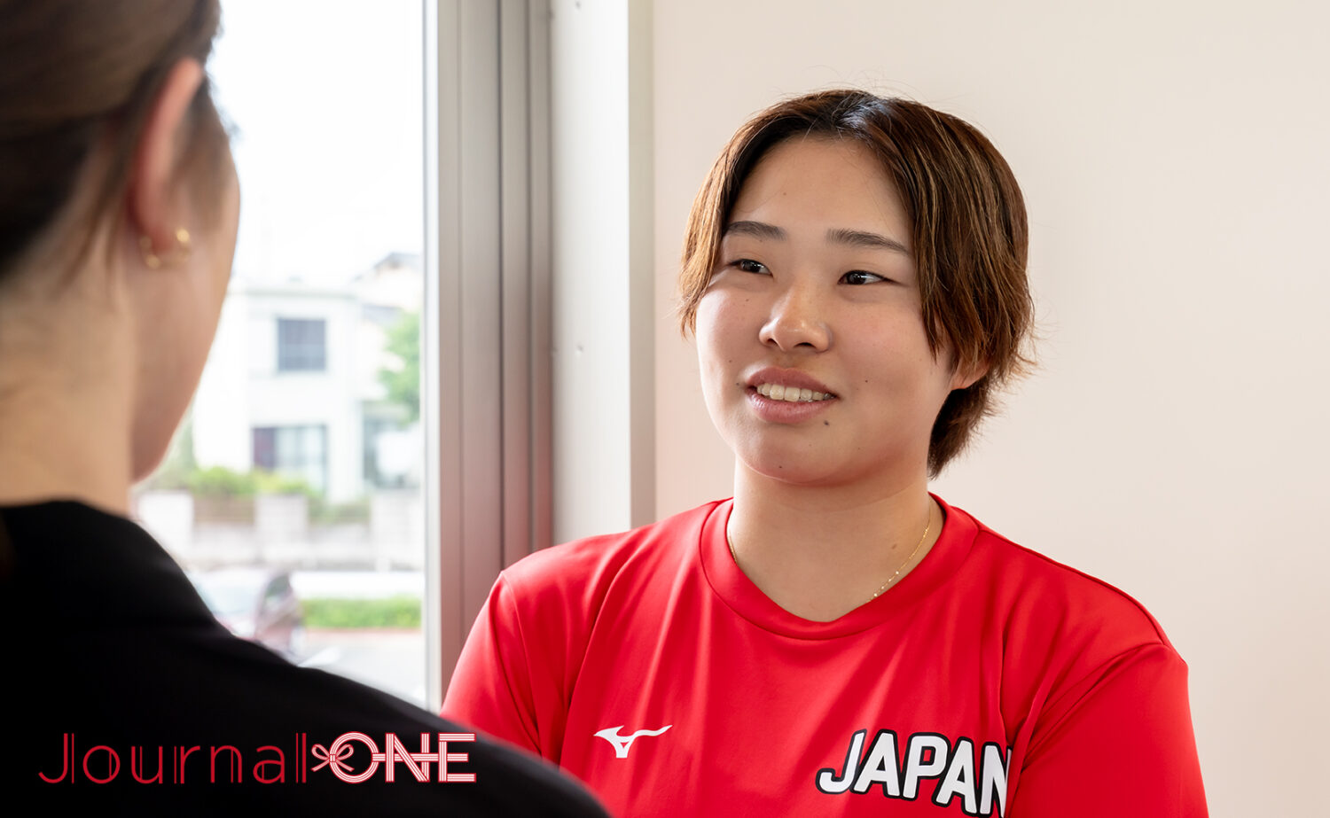 インタビューに応える増田侑希投手(戸田中央メディックス埼玉)-Journal-ONE撮影