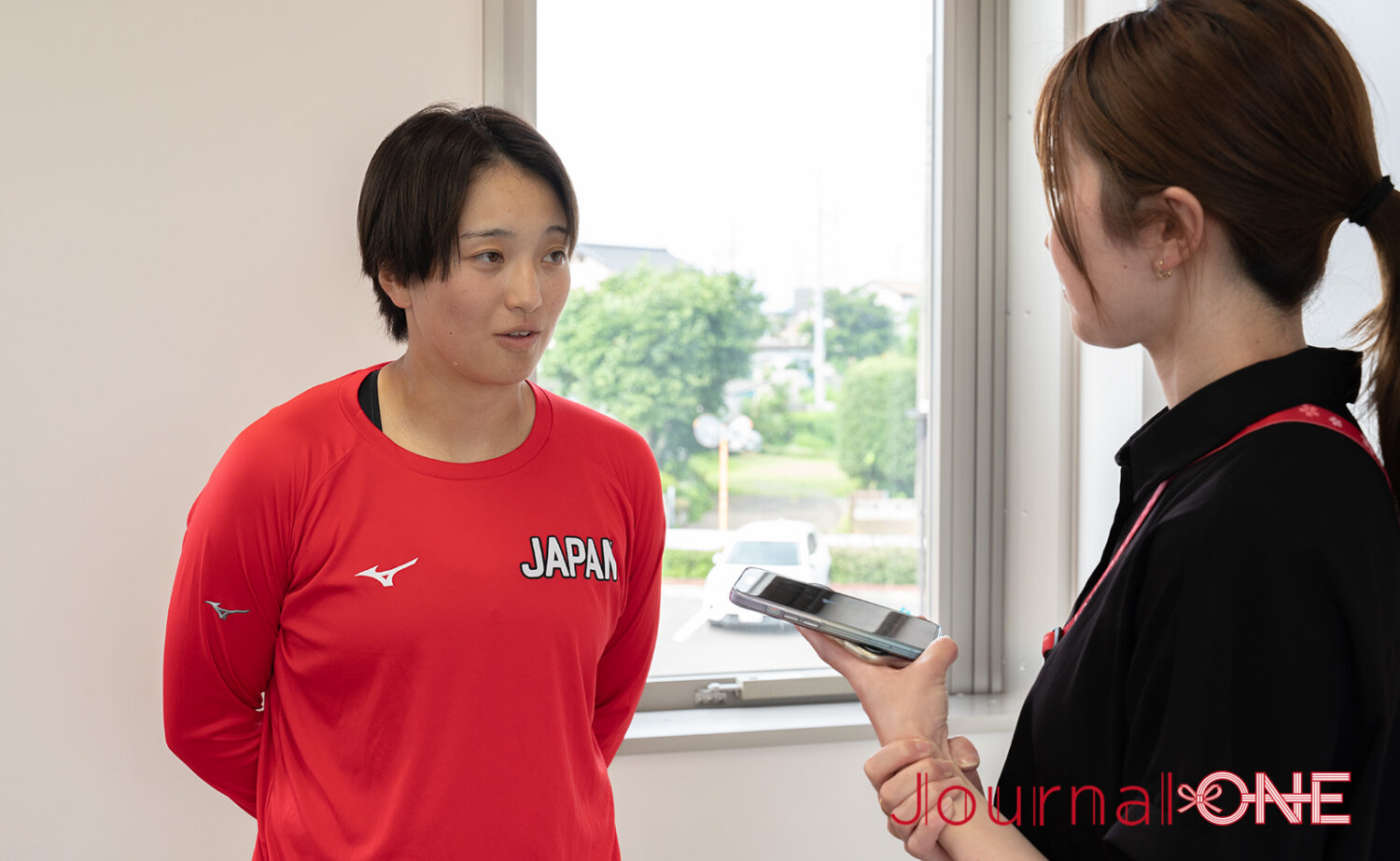 新たな打撃技術を吸収している笠原選手(日立)-Journal-ONE撮影