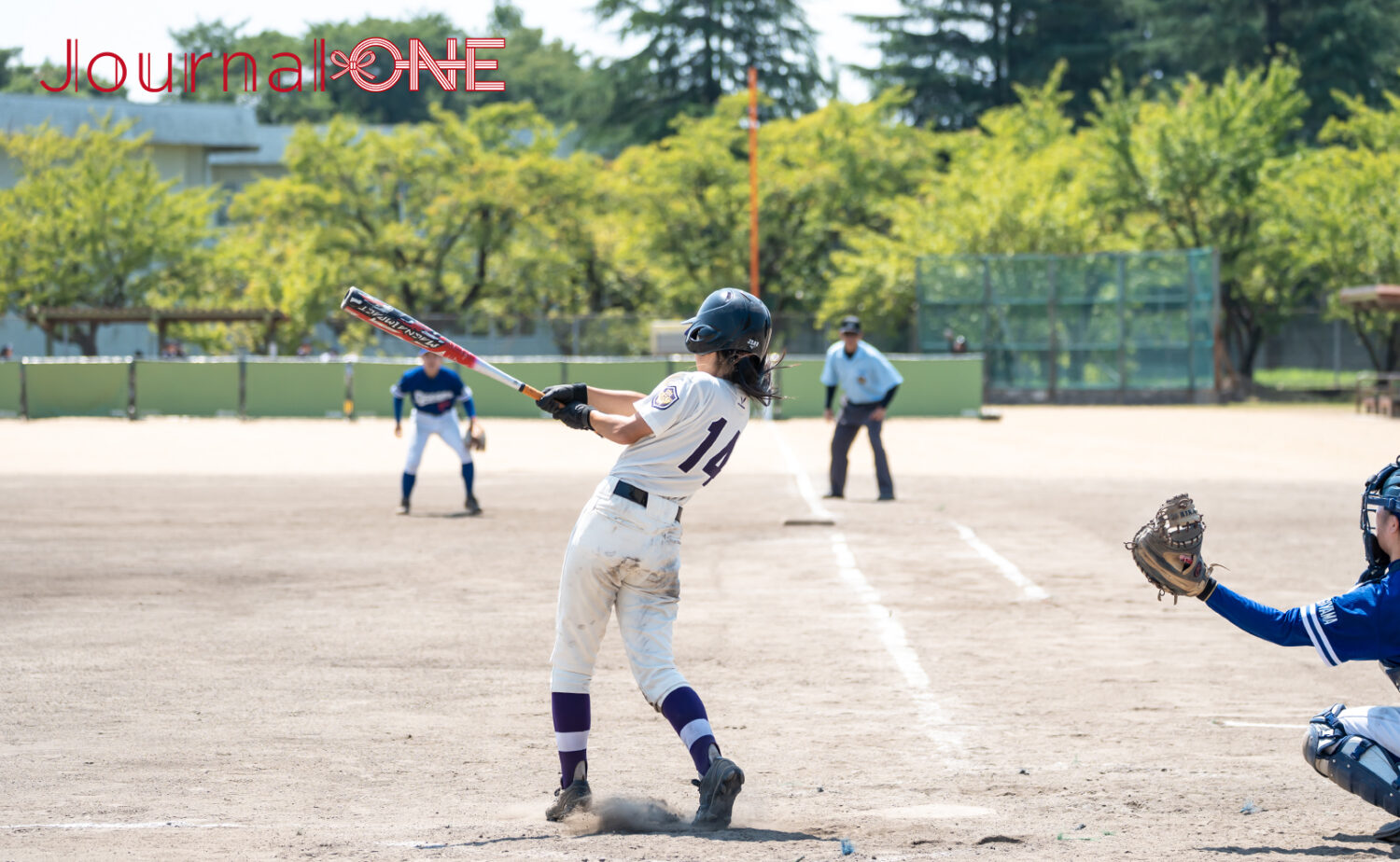 飯野が公式戦初得点をもたらす適時打を放つ-Journal-ONE撮影