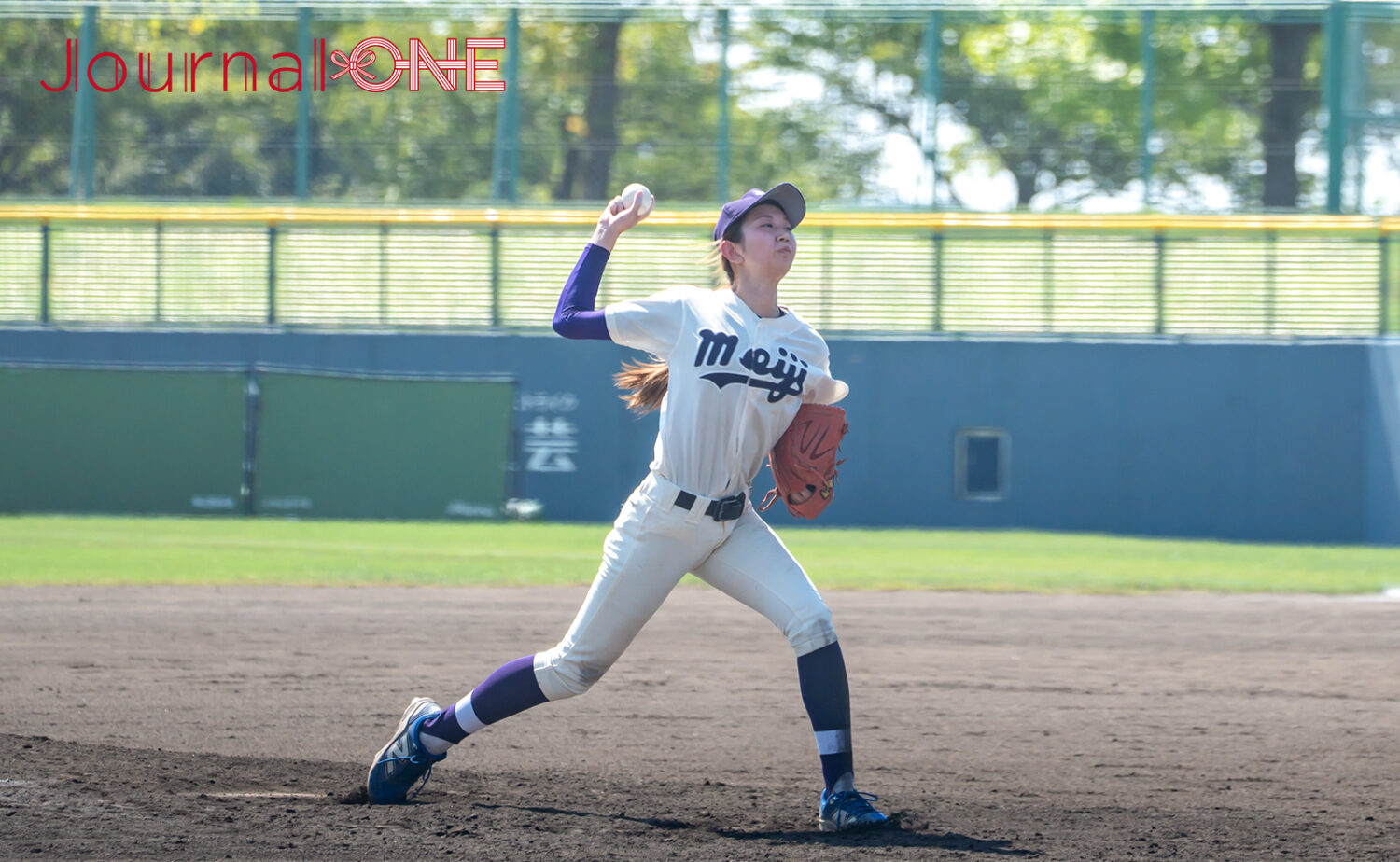 強豪・武庫川女子大の強力打線に真っ向勝負を挑んだ柴田-Journal-ONE撮影