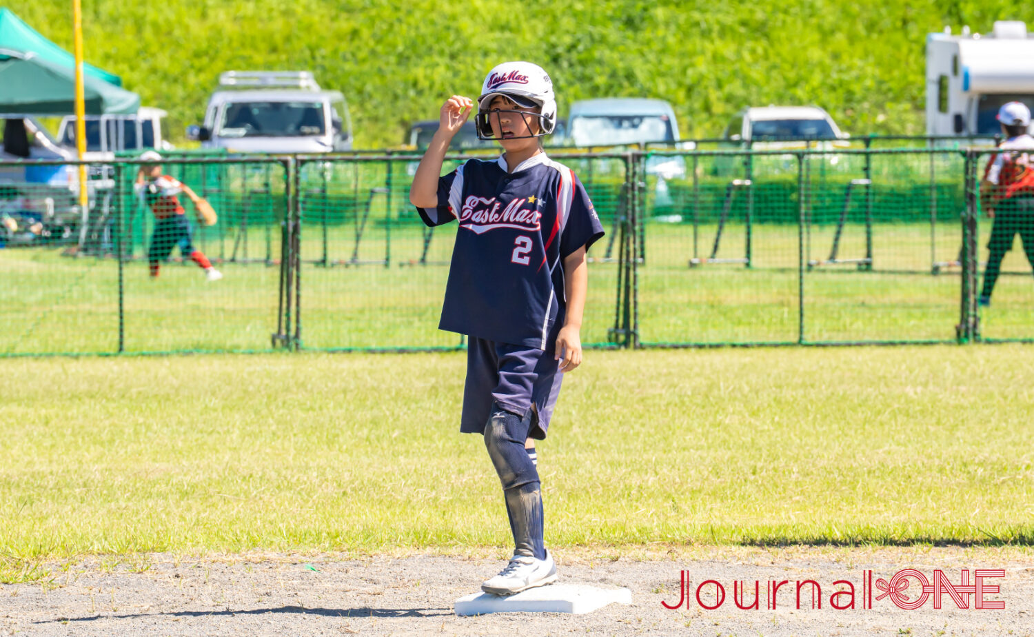 先制適時打を放った芹澤選手-Journal-ONE撮影