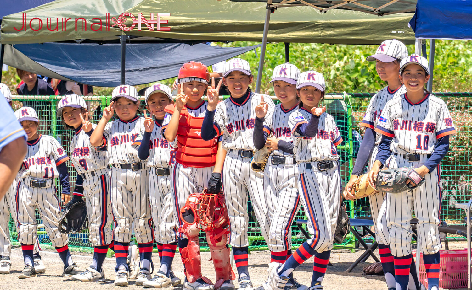 伝統のユニフォームに身を包んだ掛川桔梗の選手たち-Journal-ONE撮影