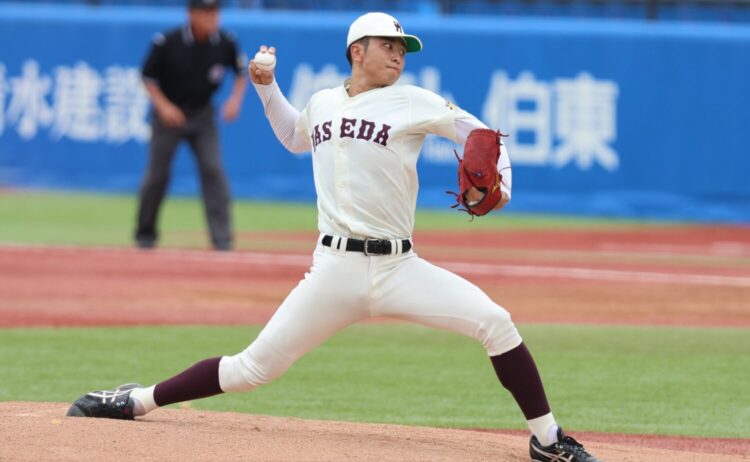 リーグ戦初先発となった髙橋煌稀-早稲田スポーツ撮影