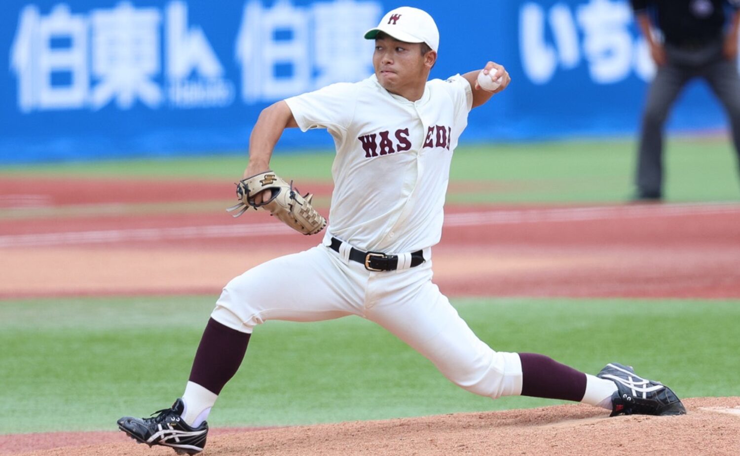 9回２死から登板した香西。この日が復帰登板となった-早稲田スポーツ撮影