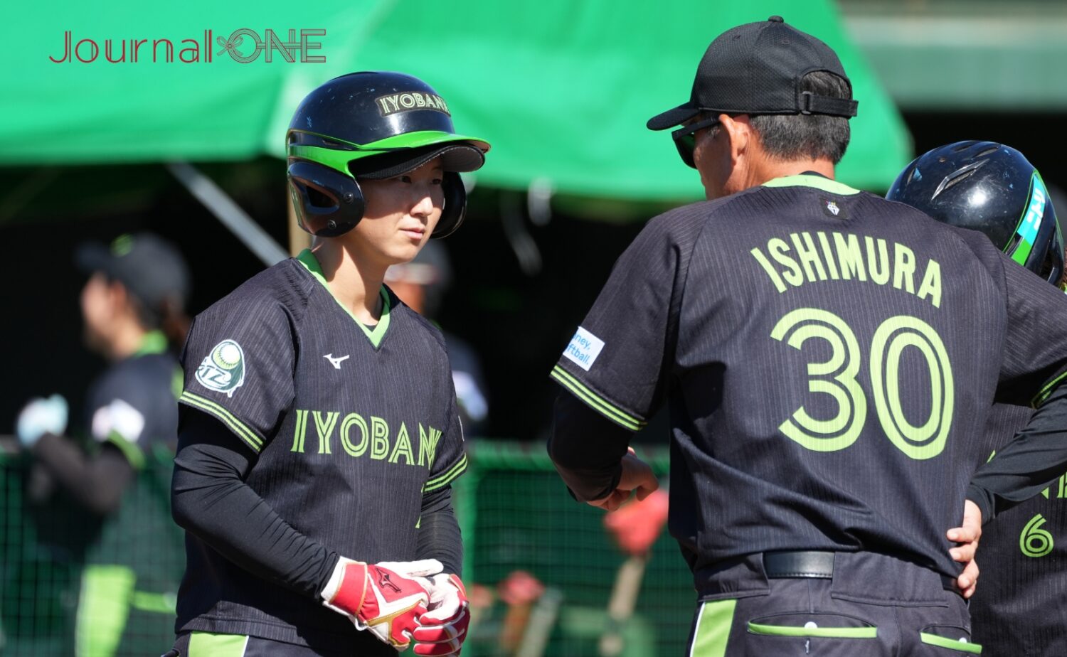 石村監督の指示を聞く好走塁の芦田-Journal-ONE撮影