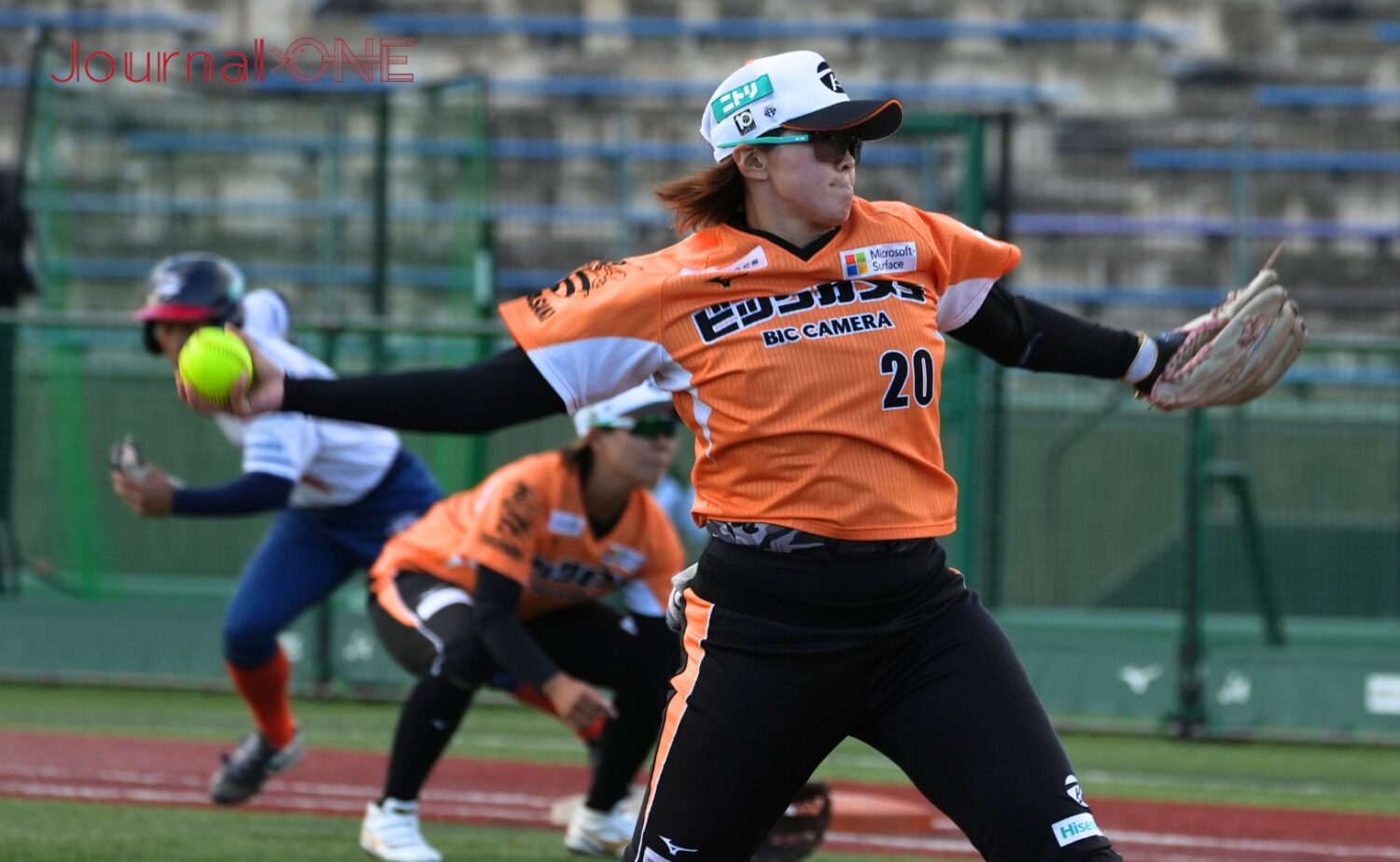 ビックカメラの屋台骨・勝股も要所を締める力投を見せた-Journal-ONE撮影