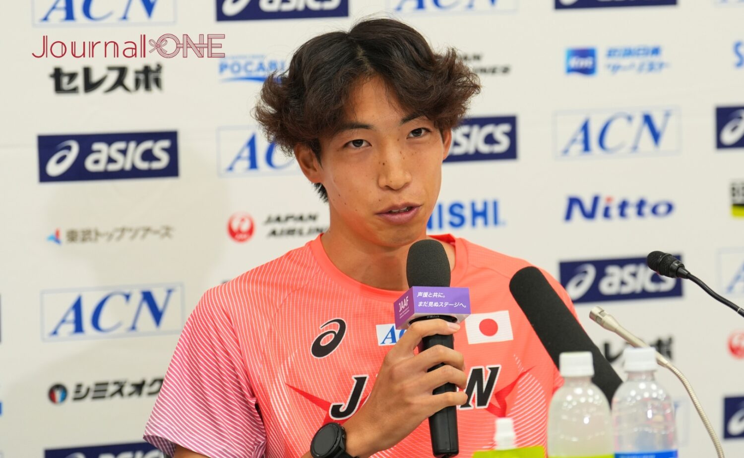 今季の好調さを世界陸上でも見せると意気込む三浦龍司選手-Journal-ONE撮影