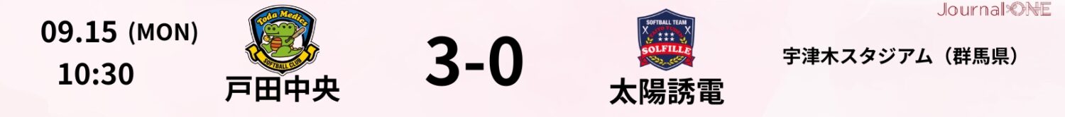 01 25.09.15 太陽誘電vs戸田中央 JD.LEAGUE Game Result