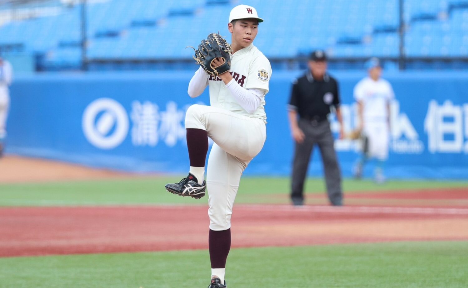 8回に登板した安田虎汰郎-早稲田スポーツ撮影