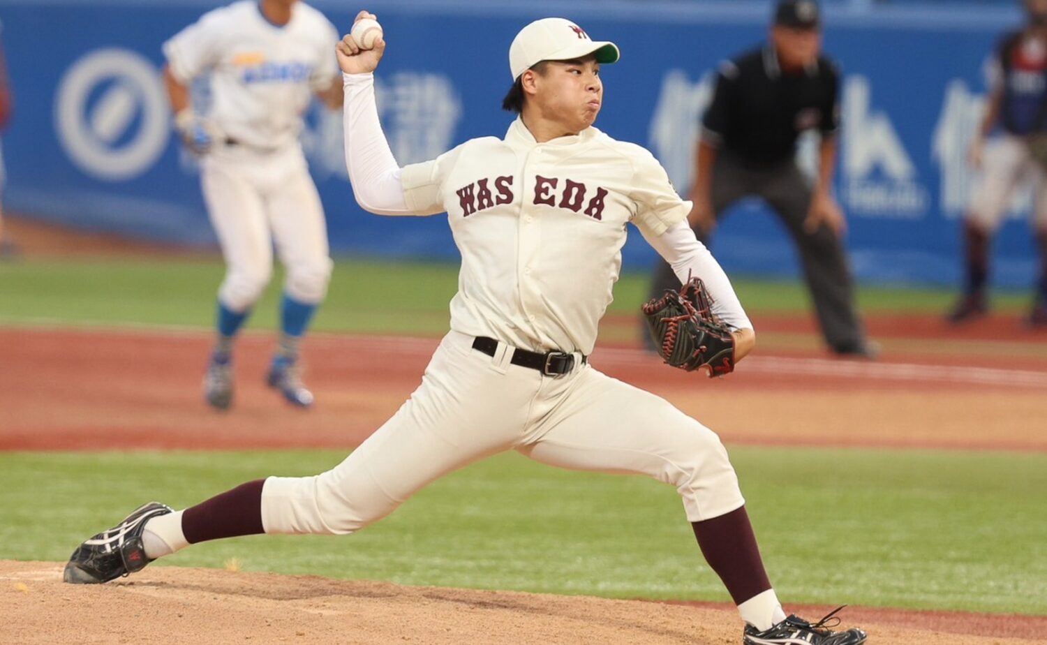 9回のピンチで登板し、試合を締めた田和廉-早稲田スポーツ撮影