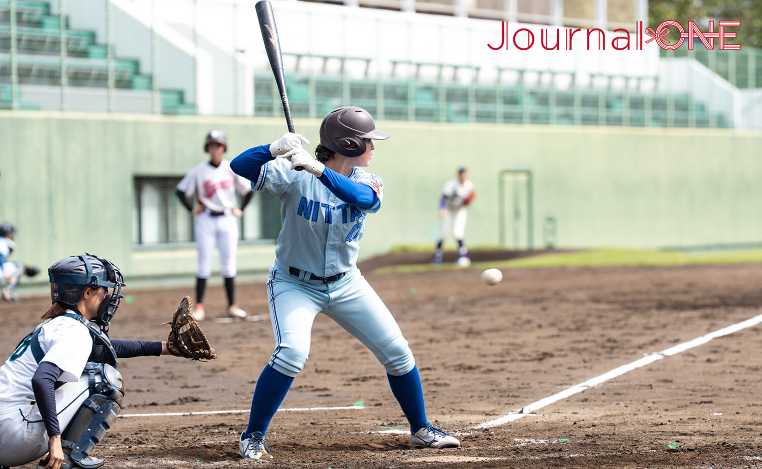 大学選抜唯一の打点を挙げた梅田莉子（4年・日体大）-Journal-ONE撮影