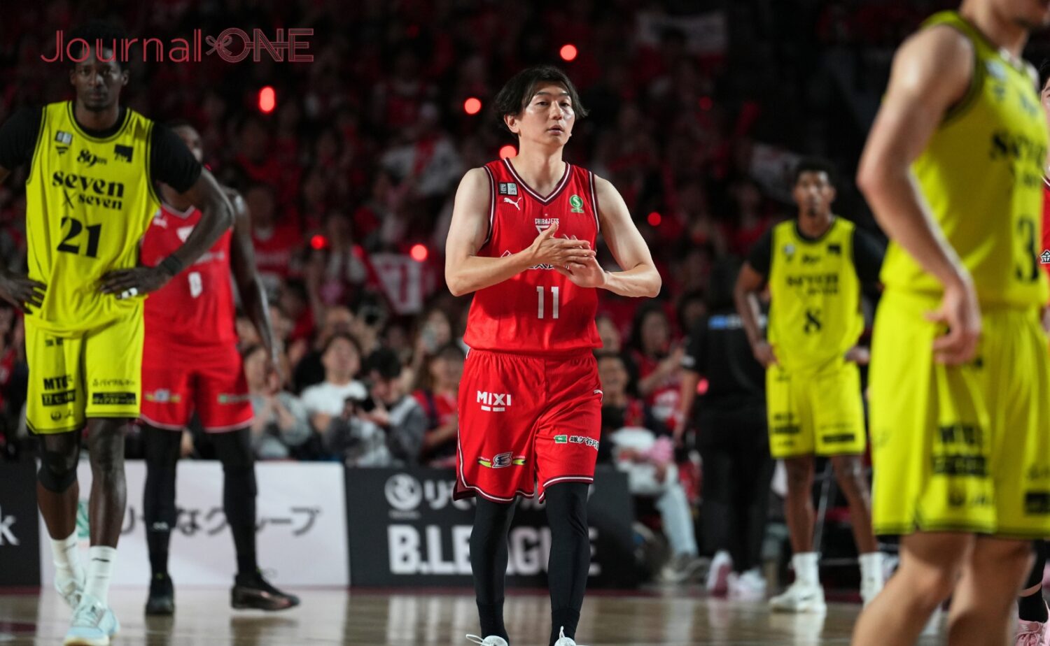 ららアリーナで出場を果たした西村文男に千葉ジェッツファンから大歓声-Journal-ONE撮影