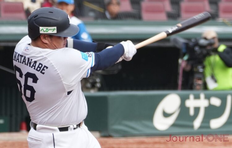 渡部健人（元西武）が左越え本塁打を放ったエイブルトライアウト2025