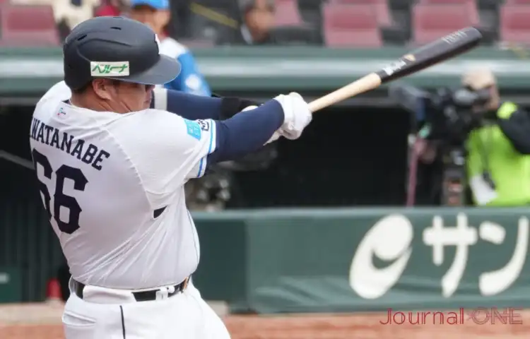 渡部健人（元西武）が左越え本塁打を放ったエイブルトライアウト2025
