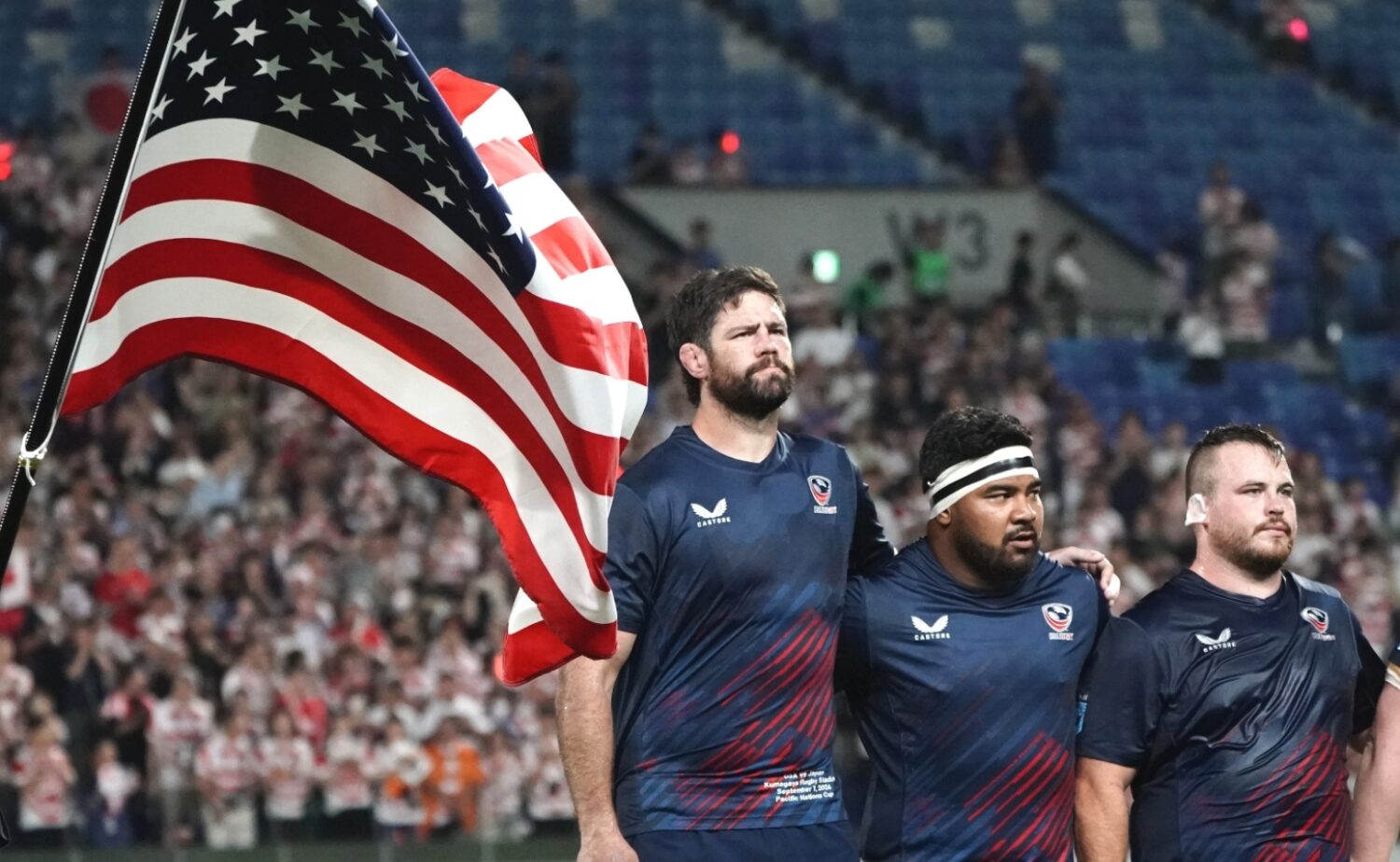 ラグビー2024年9月に日本と対戦したアメリカ代表 写真:斉藤健仁