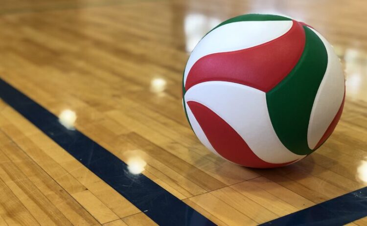 試合会場のバレーボールのイメージ