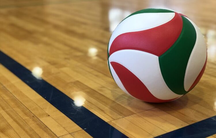 試合会場のバレーボールのイメージ