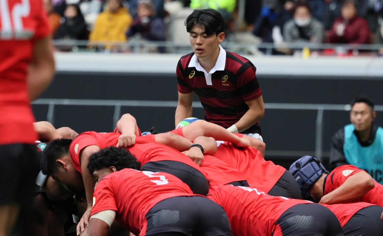 スクラムで優位に立った早稲田大学