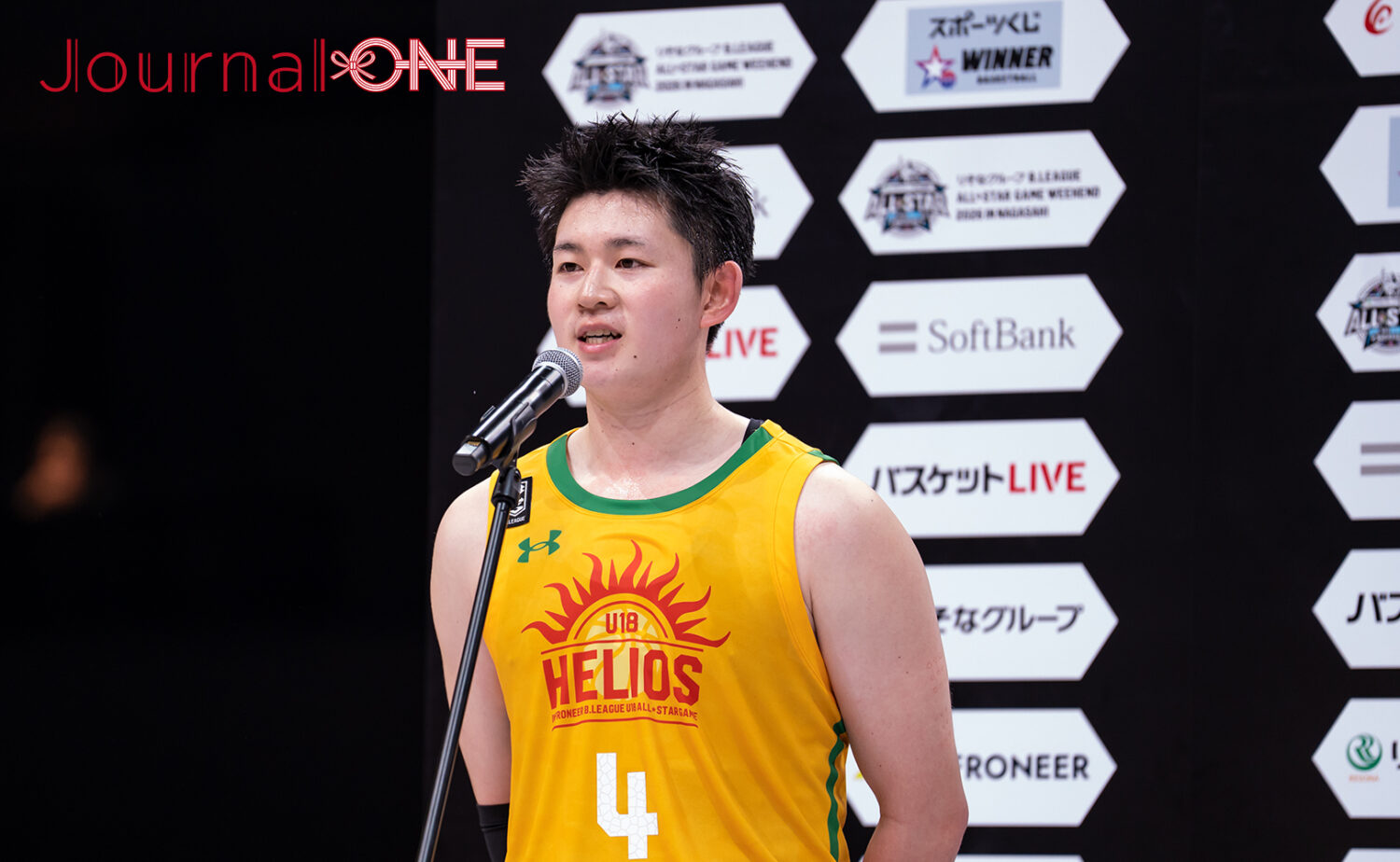 若野瑛太（HELIOS U18キャプテン）がBリーグ U18オールスターでスピーチ