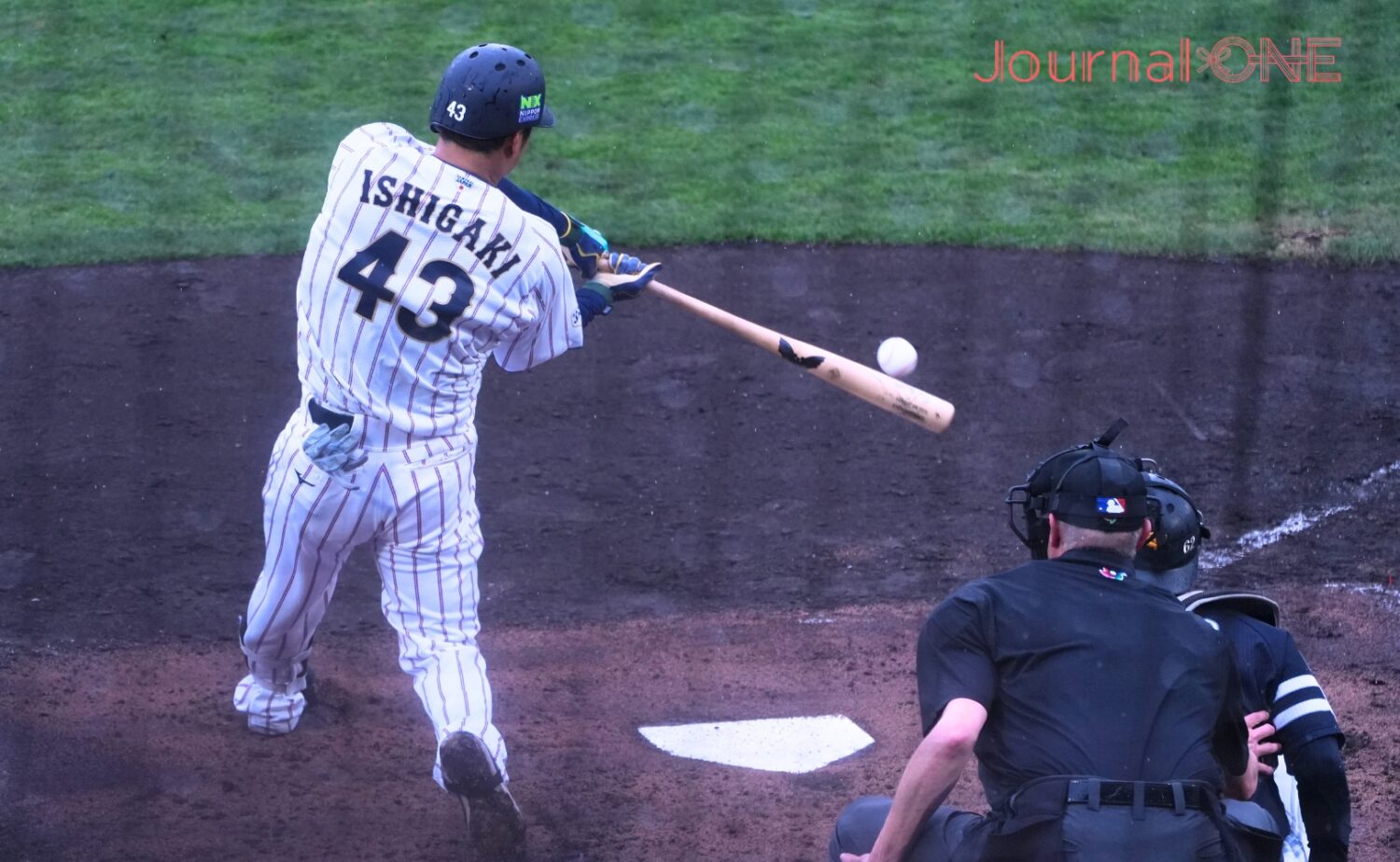 サポートメンバーの石垣(ロッテ)は途中出場で活躍-Journal-ONE撮影