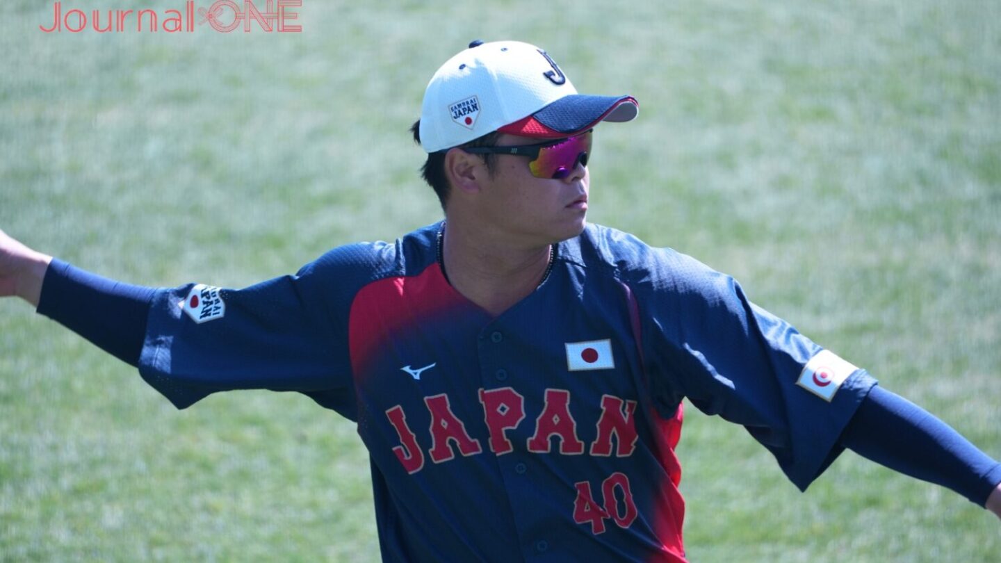 サポートメンバーとして調整する中山（巨人）-Journal-ONE撮影