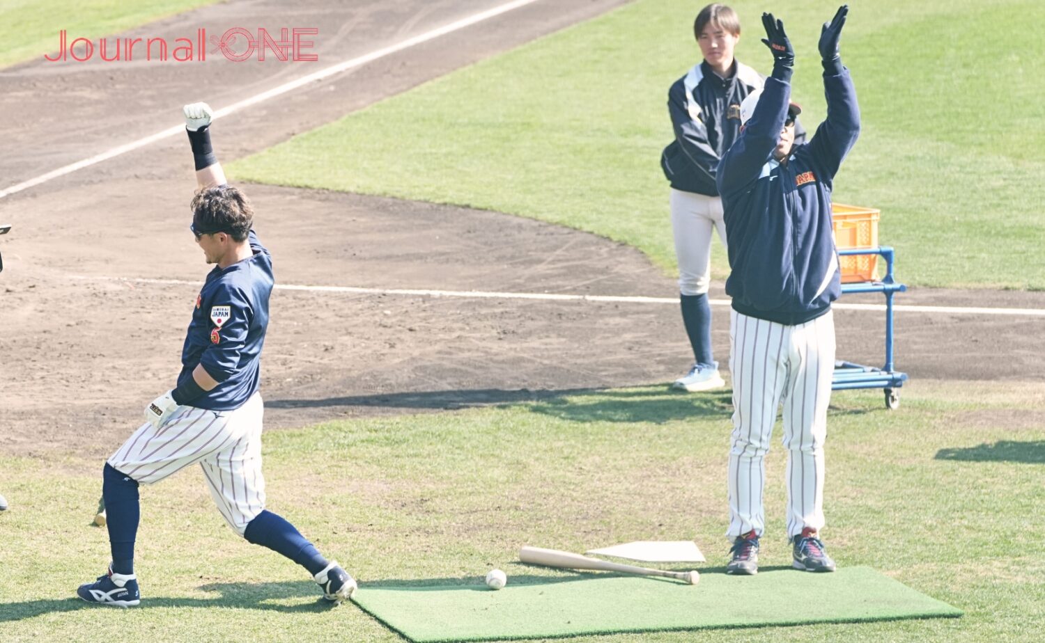 WBC 宮崎キャンプ 特打で柵越えフィニッシュの牧原大成