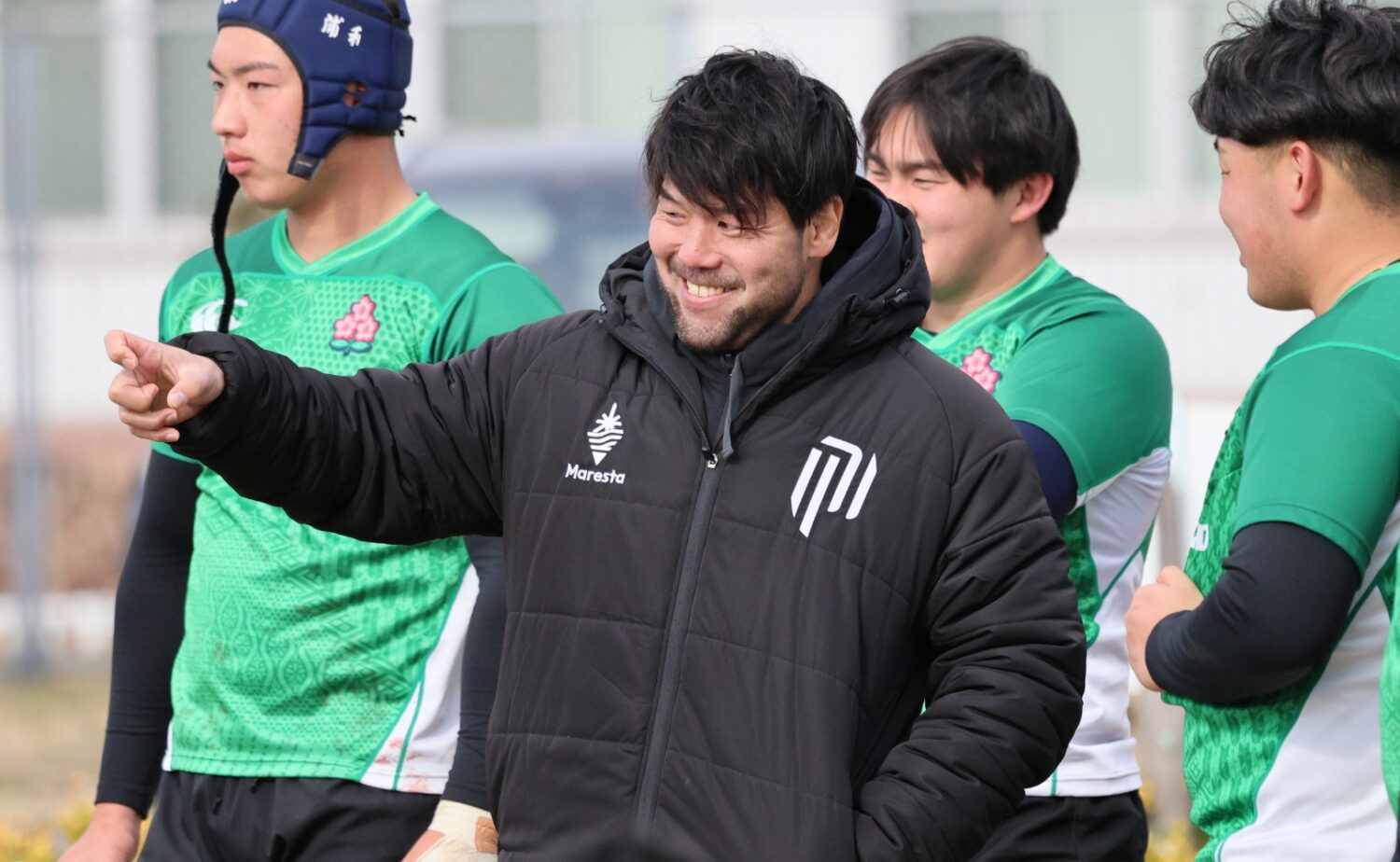 スクラムセッションには元日本代表PRだった畠山さんの姿も‐斉藤健仁撮影