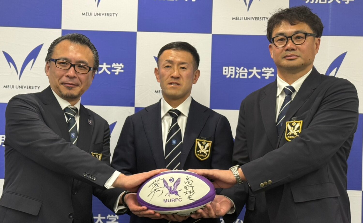明治大学ラグビー部新監督の発表会見