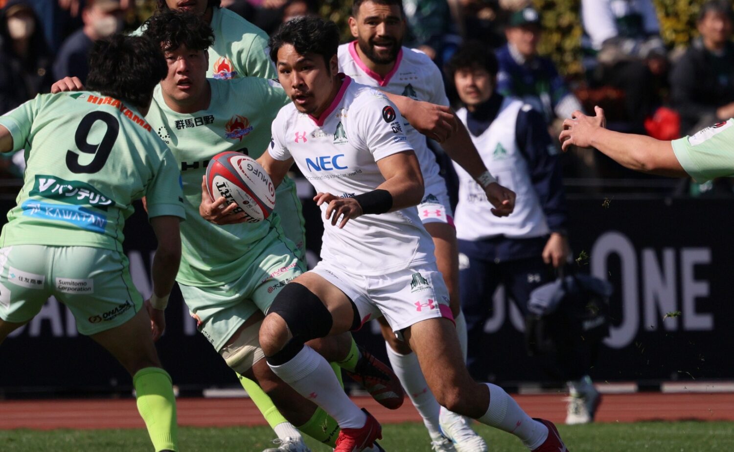 34歳ながらキレの良い動きを見せているWTB後藤